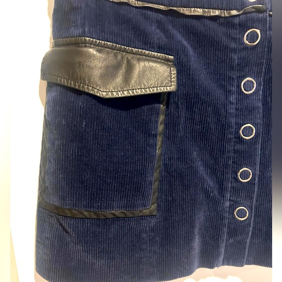 Ramy Brook NY,dark blue and black corduroy skirt size 8 - Picture 4 of 8